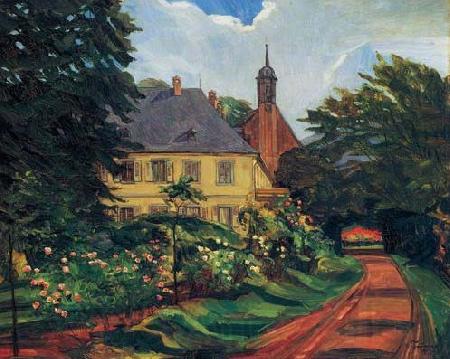Wilhelm Trubner Einfahrtsweg zum Stift Neuburg France oil painting art